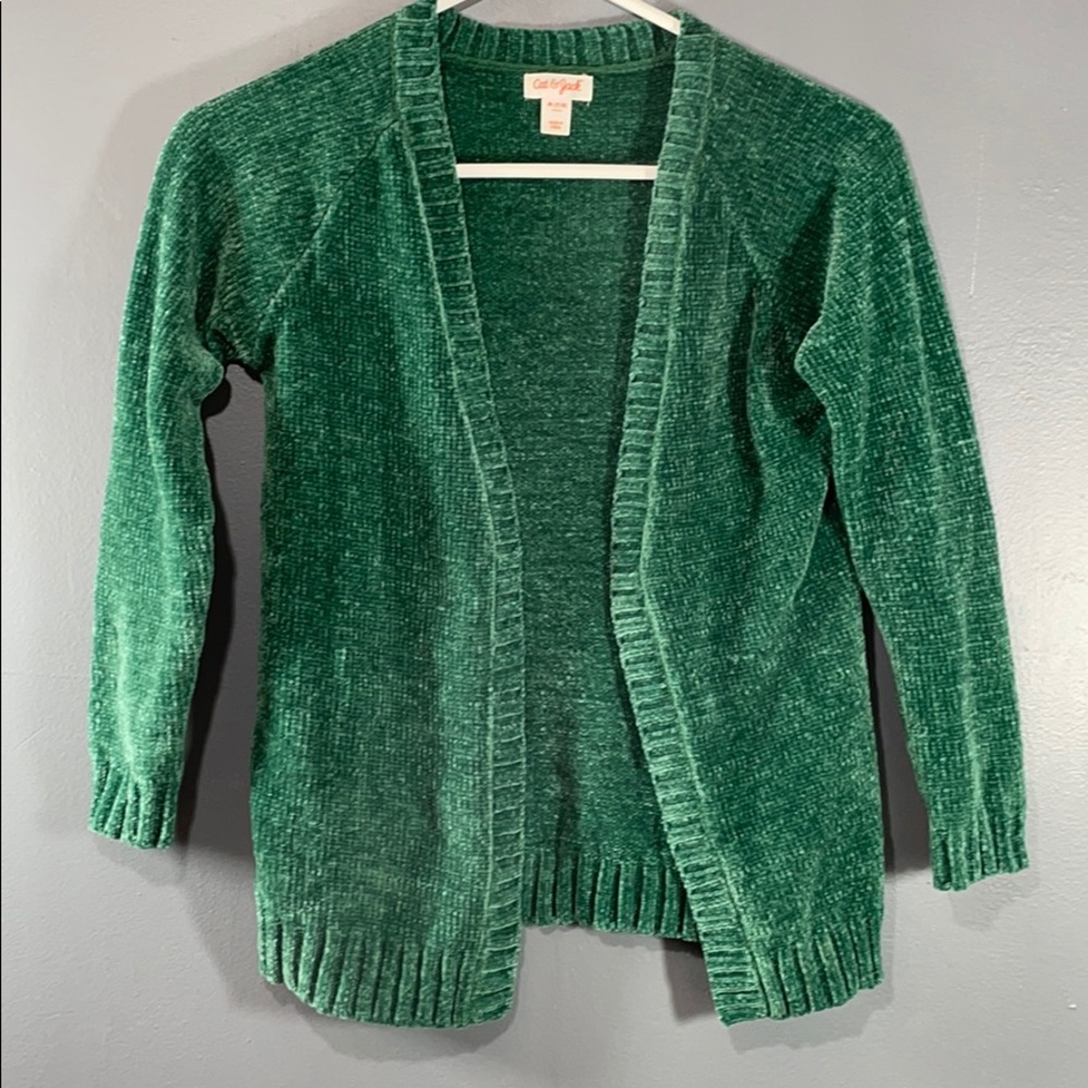 Cat & Jack Green Soft Knot Cardigan NWT